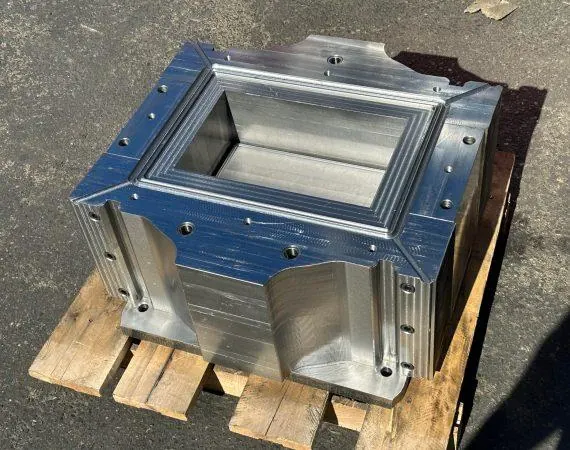 Mold assembly machined from A36 steel